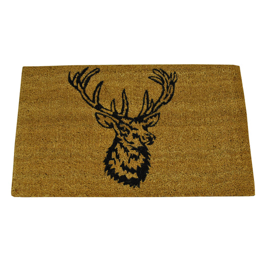 Stag Head Design Print Indoor & Outdoor Coir Doormat