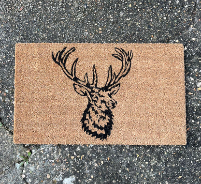 Stag Head Indoor & Outdoor Coir Doormat