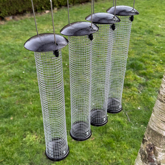 Large Hanging Peanut Bird Feeders (Set of 4)