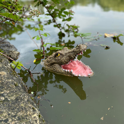 Floating Crocodile Head Pond Ornament