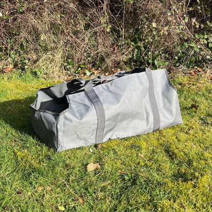 Set of 2 Canvas Log Carrier Firewood Bags in French Grey