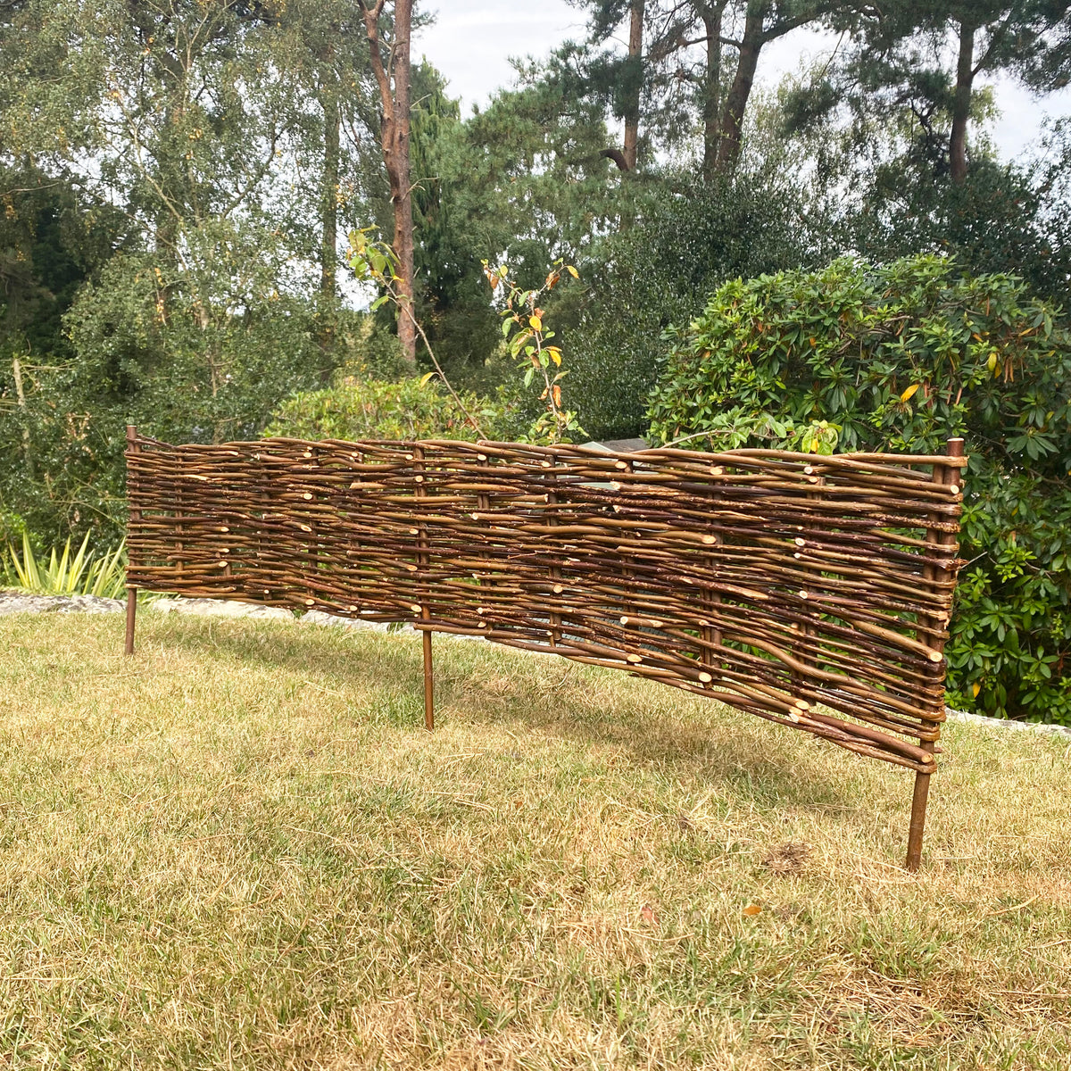 Willow Hurdle Garden Lawn Edging 5 Panels