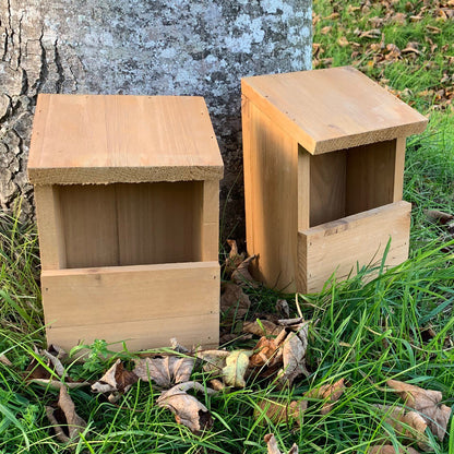 Wooden Robin Birdhouse Garden Nest Boxes (Set of 2)