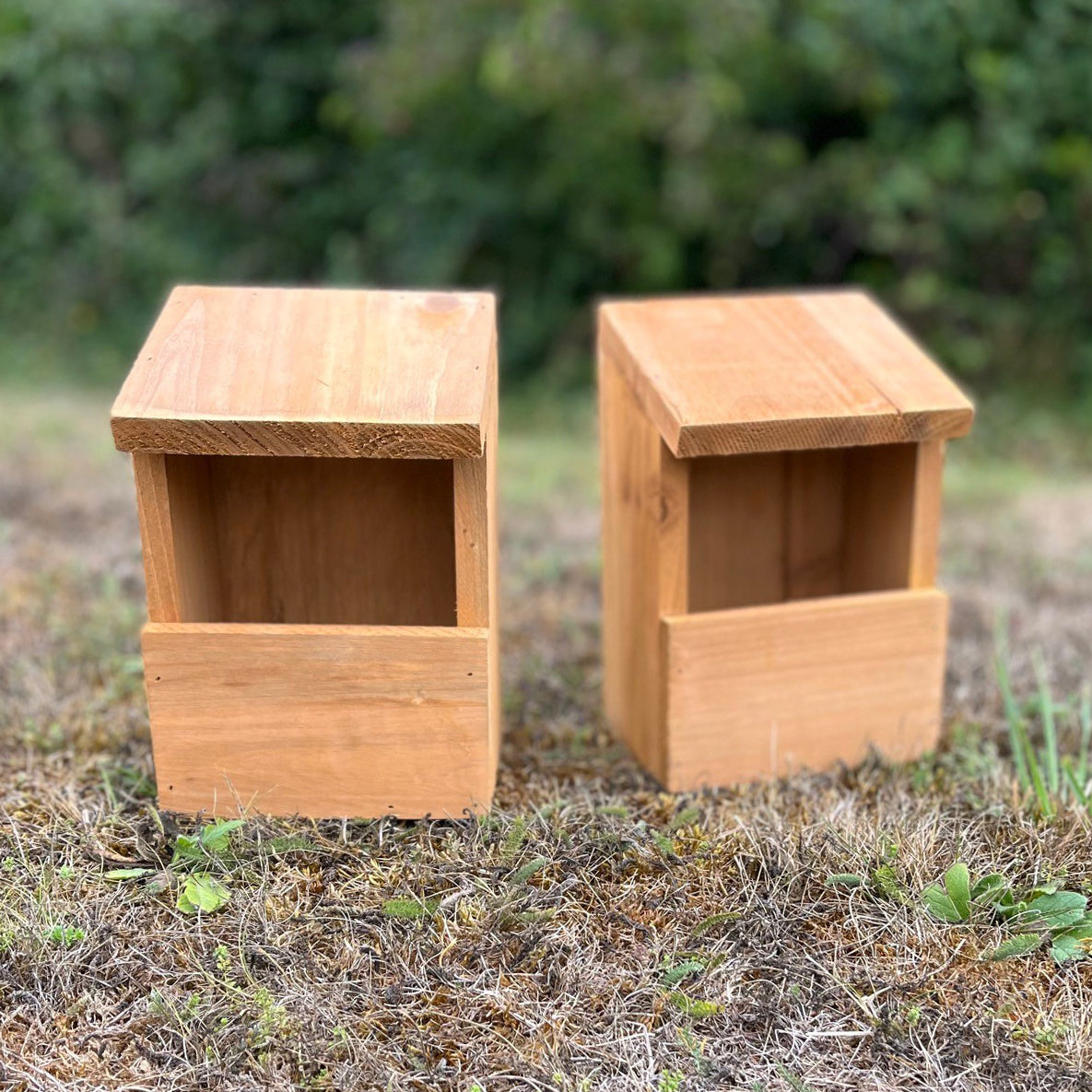 Wooden Robin Birdhouse Garden Nest Boxes (Set of 2)