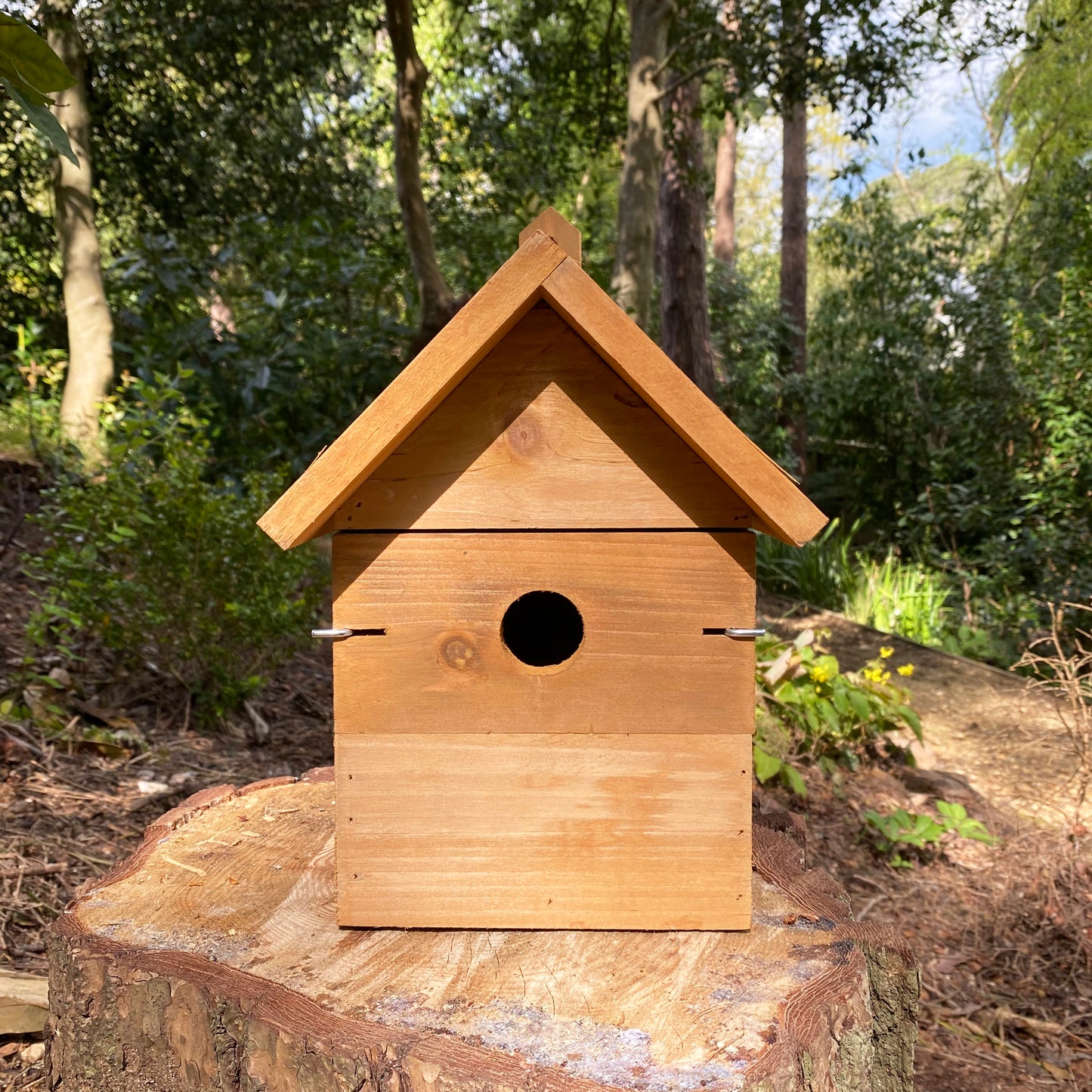 Wooden Multi-Hole Birdhouse Garden Nest Boxes (Set of 2)