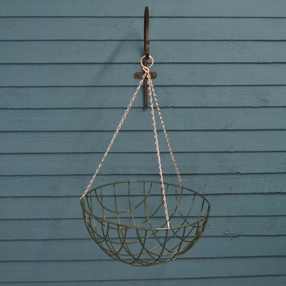 Metal Round Hanging Basket Hooks (40cm) Set of 2