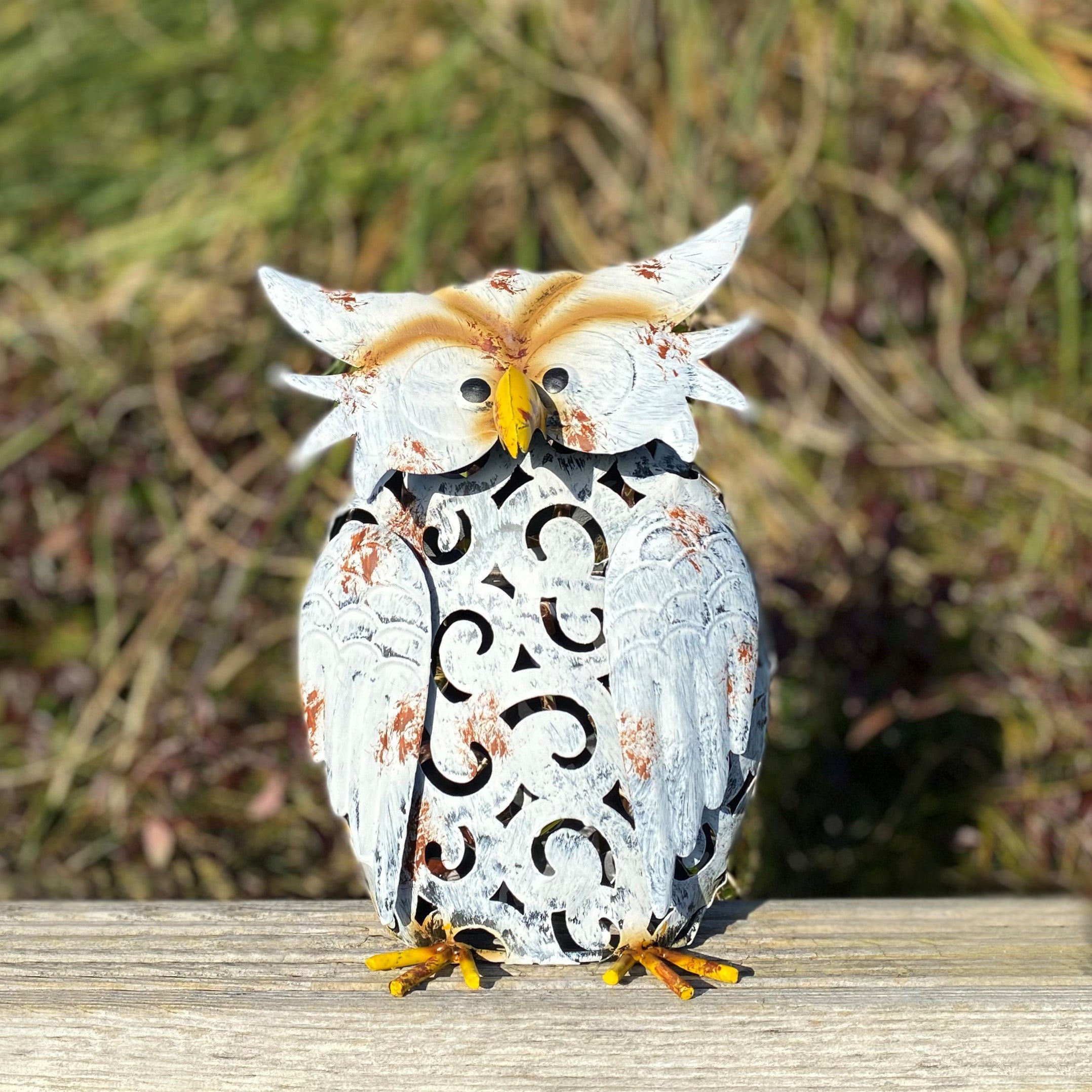 Solar powered deals garden owl