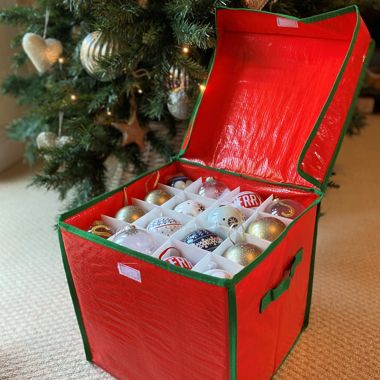 Christmas Bauble Decorations Storage Box (Set of Two)