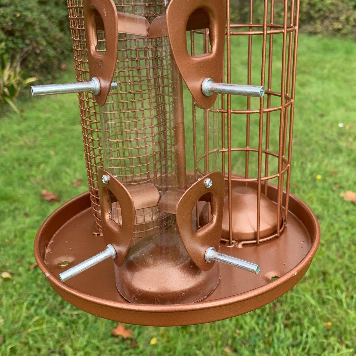Delux 3 in 1 Seed, Nut and Fatball Bird Feeder (Set of 2)