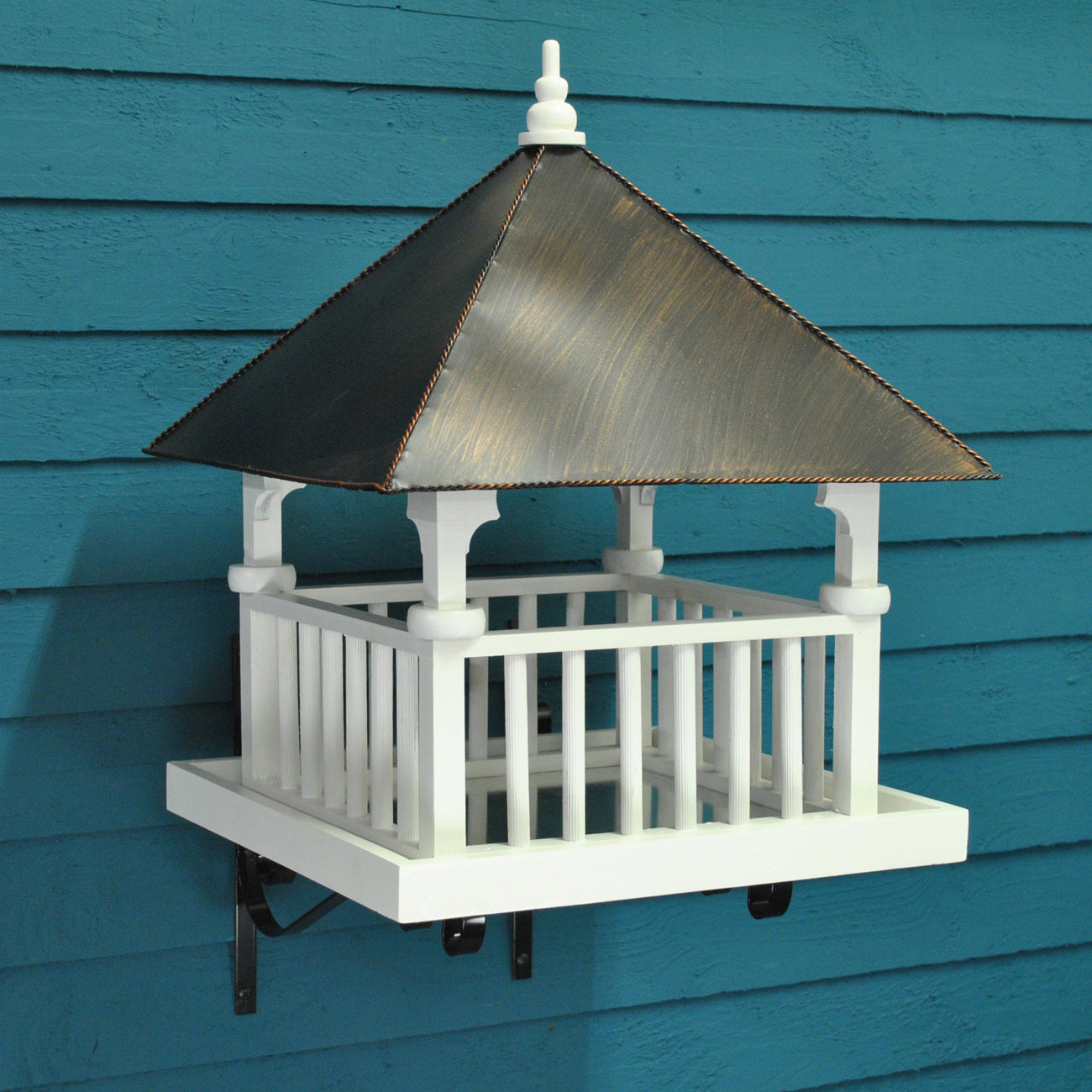 St Brelades White Wooden Bird Table