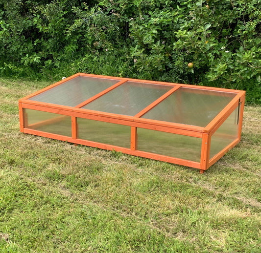 Polycarbonate Cold Frame for Large Wooden Raised Vegetable Bed Planter