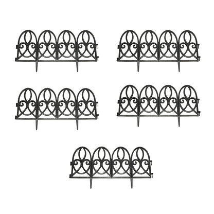 Traditional Black Plastic Garden Lawn Edging (56cm x 30cm) - 5 Panels