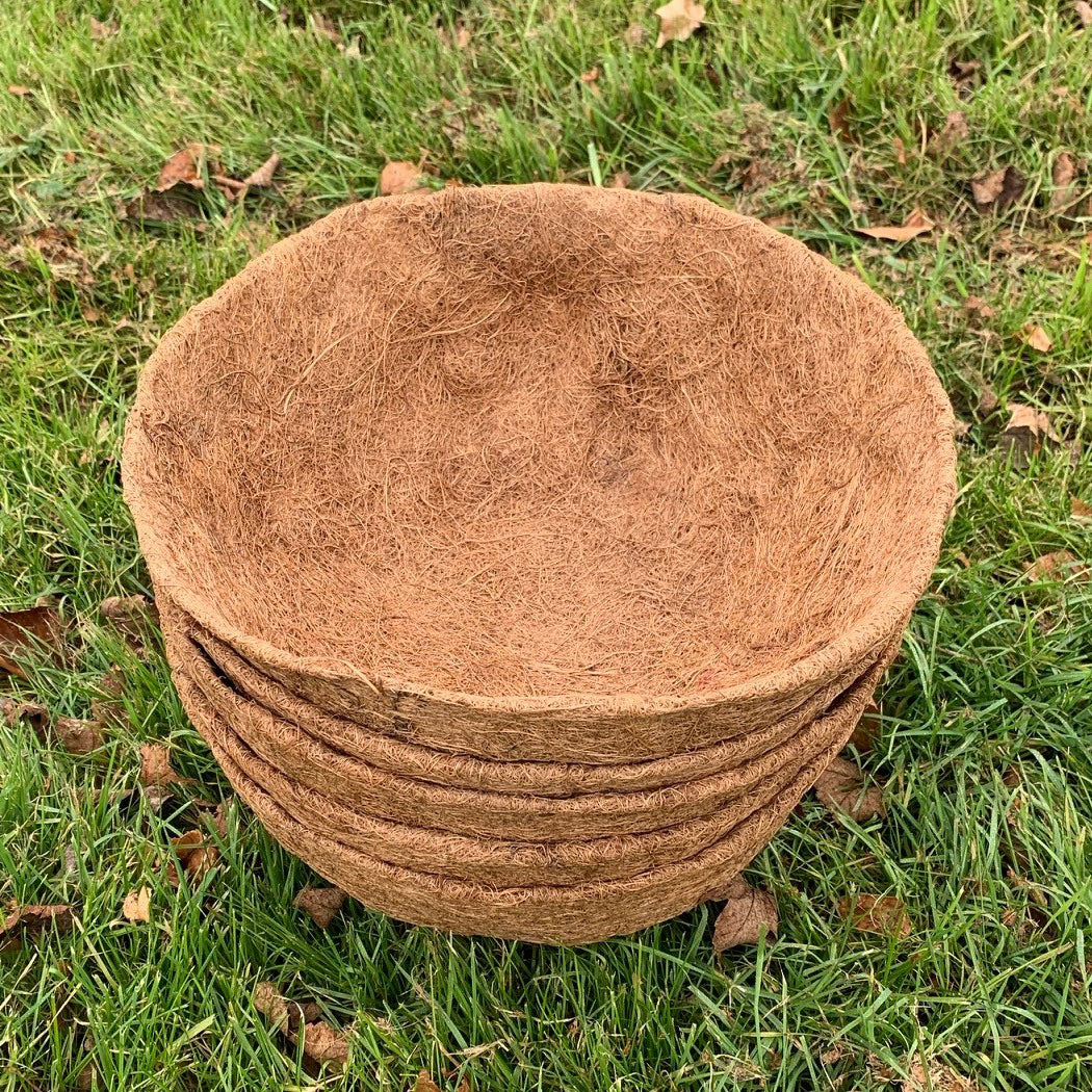 Pack of 5 Round Coco Hanging Basket Planter Liner (30cm)