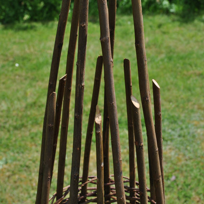 Set of 3 Spiral Willow Garden Obelisks (1.5m)