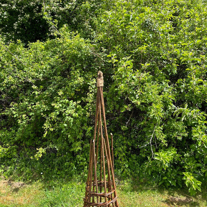 Set of 3 Rustic Willow Garden Obelisks (1.5m)