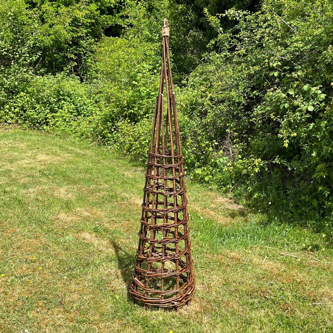 Set of 3 Rustic Willow Garden Obelisks (1.5m)