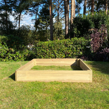 Wooden Raised Vegetable Bed with Waterproof Cover (122cm x 18cm)
