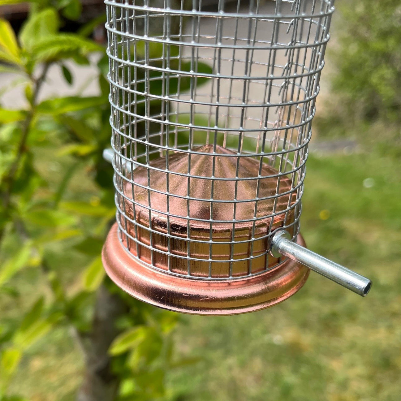 Large Copper Style Hanging Bird Nut Feeder