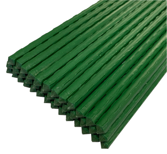 Plastic Coated Metal Garden Plant Support Sticks (60cm) - Pack of 40