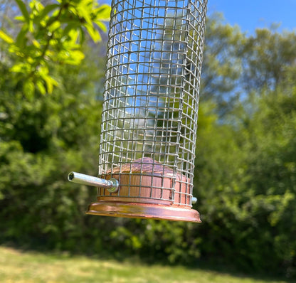 2 x Copper Style Hanging Bird Nut Feeder