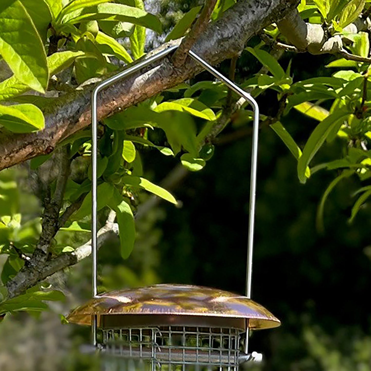 2 x Copper Style Hanging Bird Nut Feeder