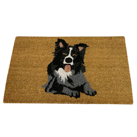 Border Collie Dog Design Print Indoor & Outdoor Coir Doormat