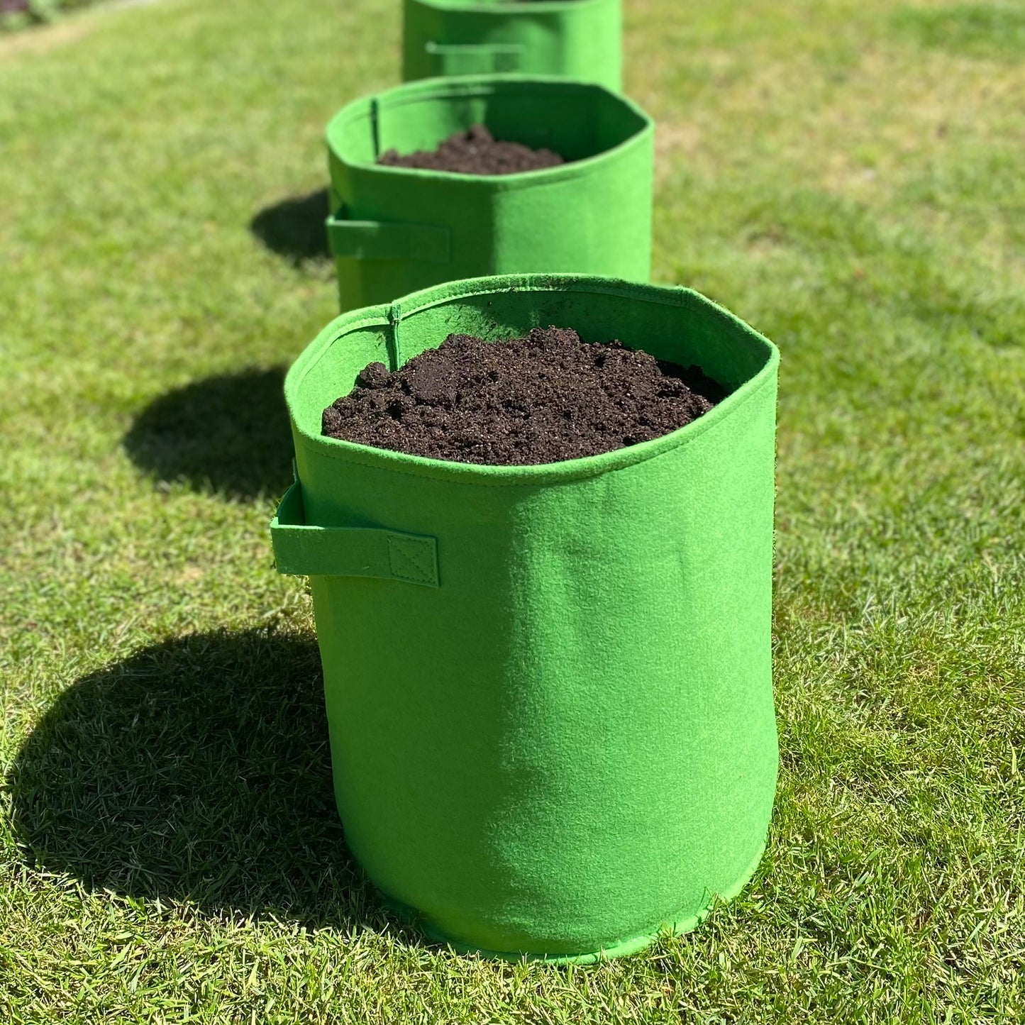 Potato & Vegetable Planter Grow Bags (Set of 3) Non Woven Aeration Fabric Pots