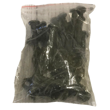 A pack of fixings for Amalfi Arch, containing nuts and bolts, sealed in a plastic bag.
