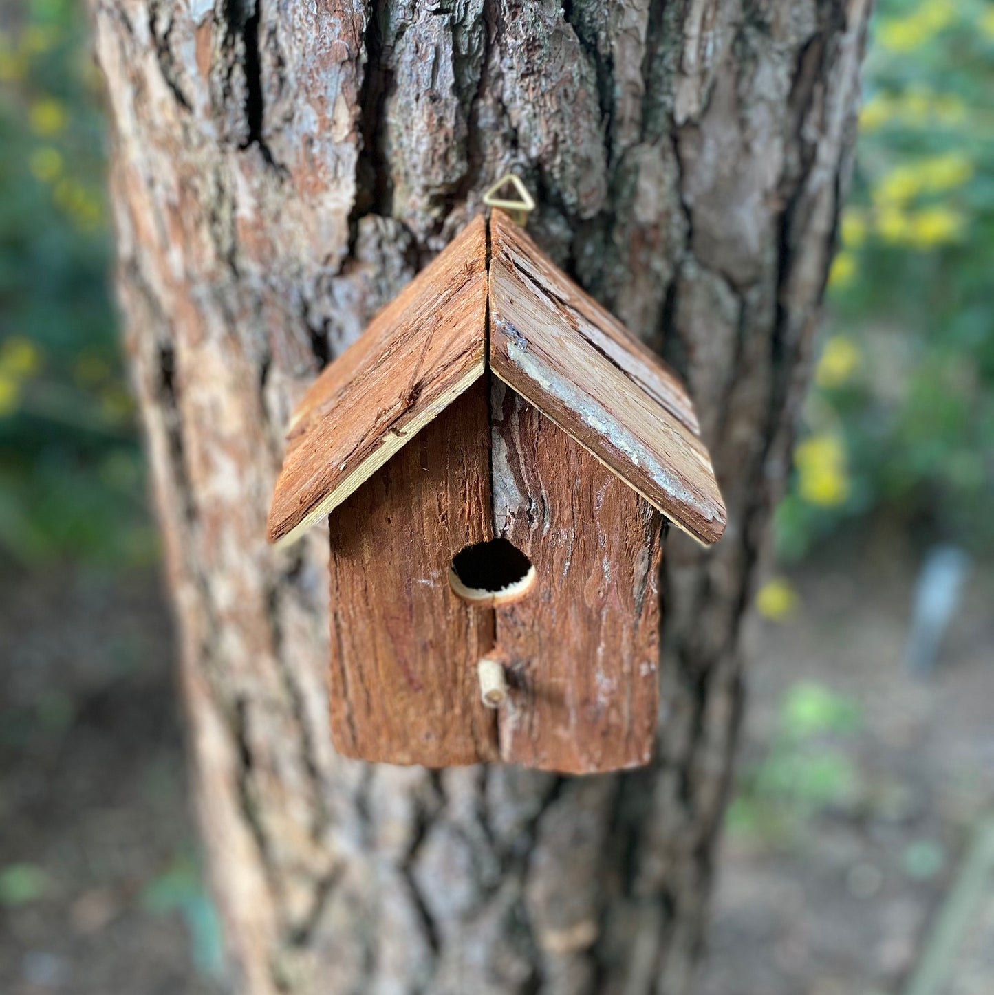 Rustic Barkwood Birdhouse Nest Box