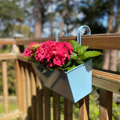 duck egg plant pot Duck Egg Blue Balcony Railing Hanging Planters