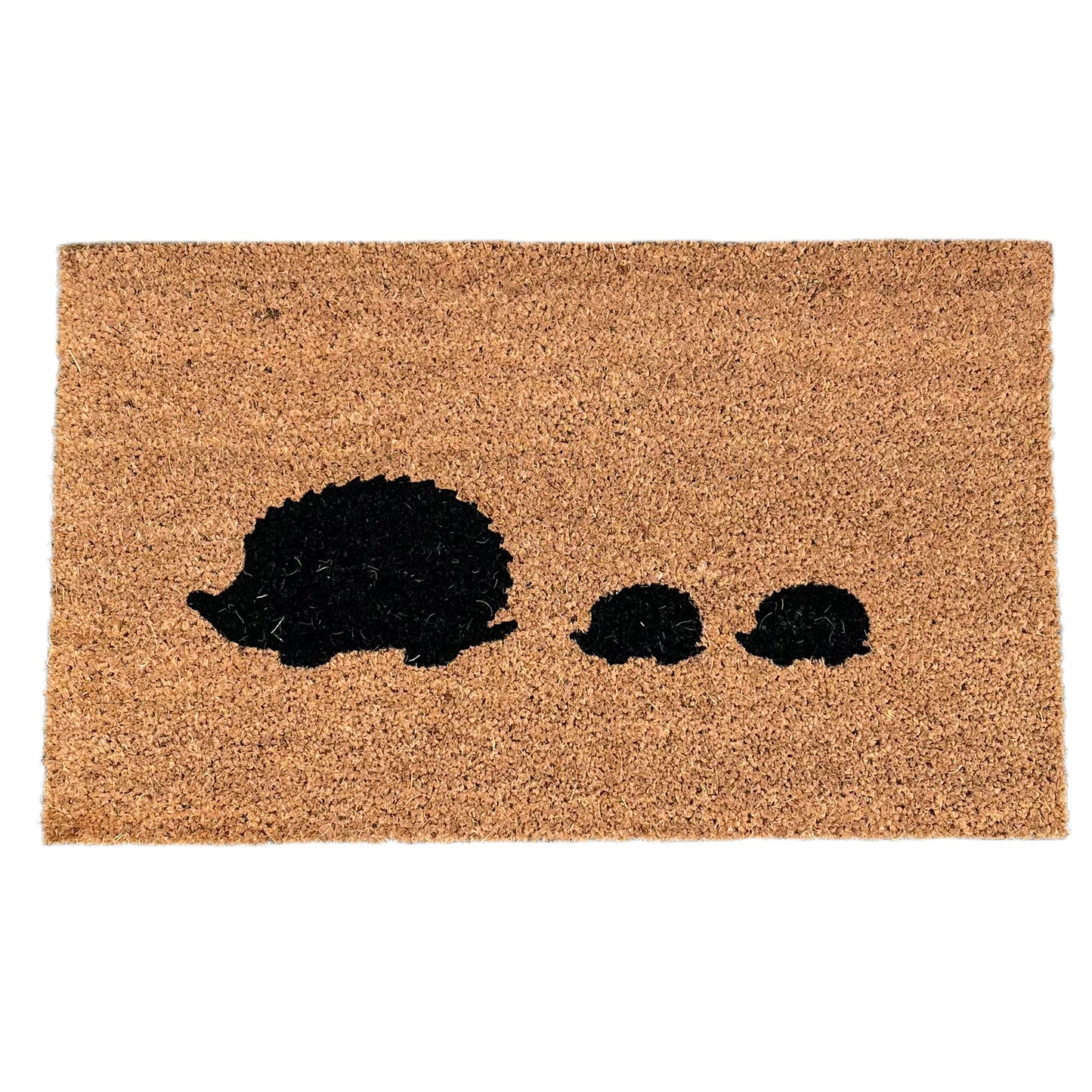 Hedgehog Family Coir Doormat