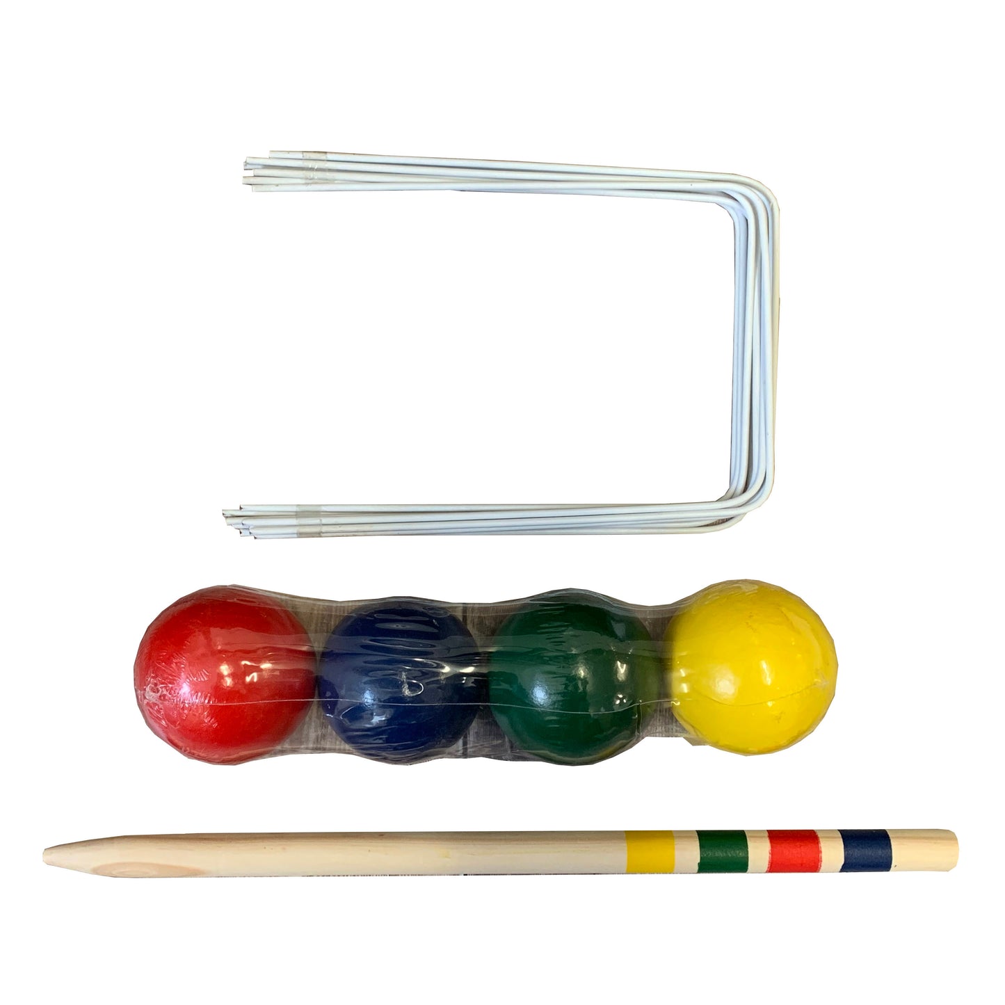 Pack of 4 Croquet Balls and Hoops GFH687