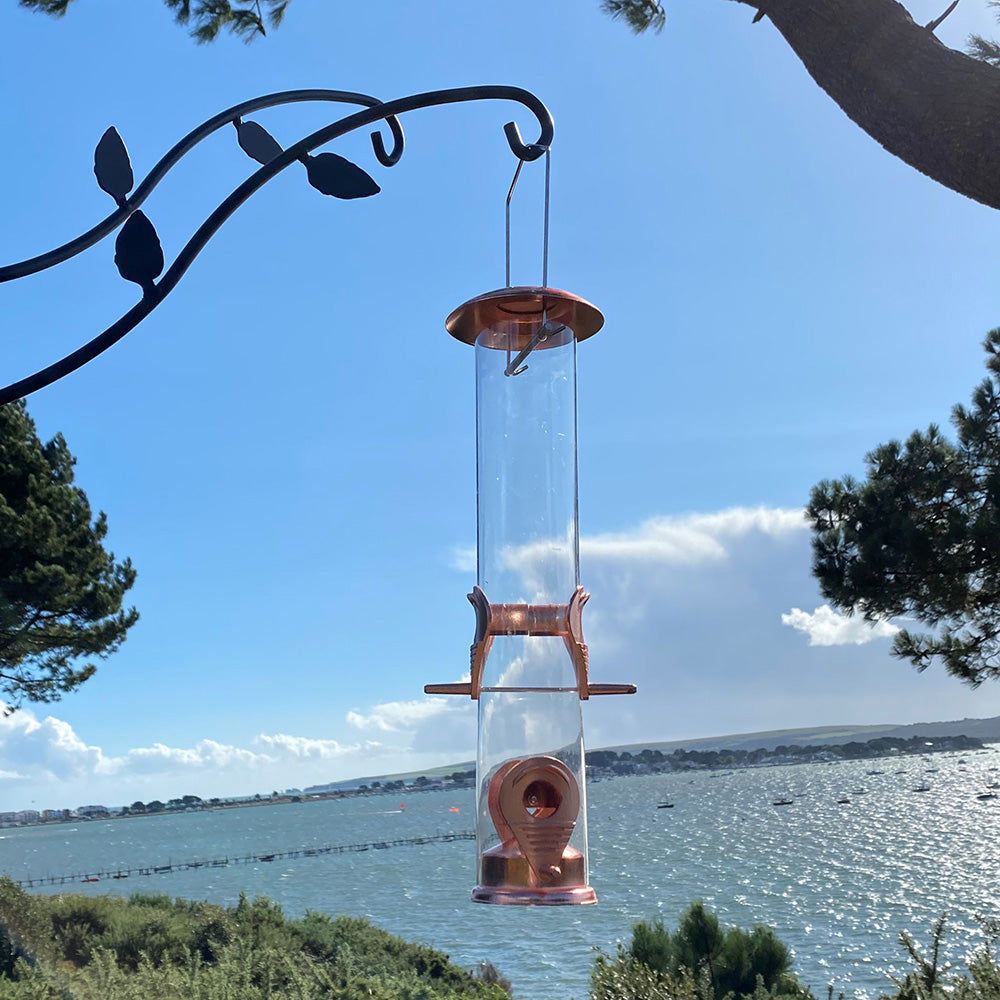 Brownsea Balcony Bird Feeding Station with Two Copper Feeders