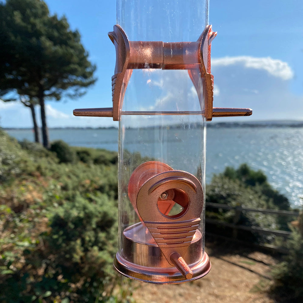 Brownsea Balcony Bird Feeding Station with Two Copper Feeders