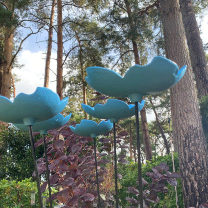 Cast Iron Wild Bird Forget Me Not Flower Dish Bird Feeder