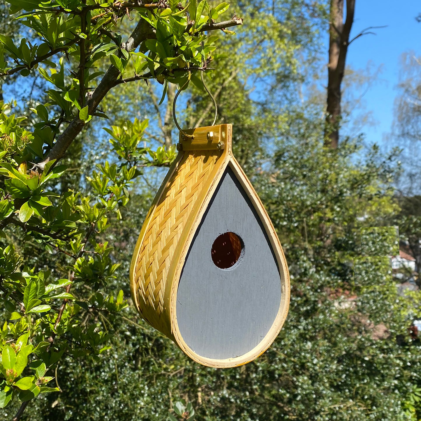 Hanging Teardrop Bird Nest Box, Insect Hotel & Butterfly House Wildlife Care Set