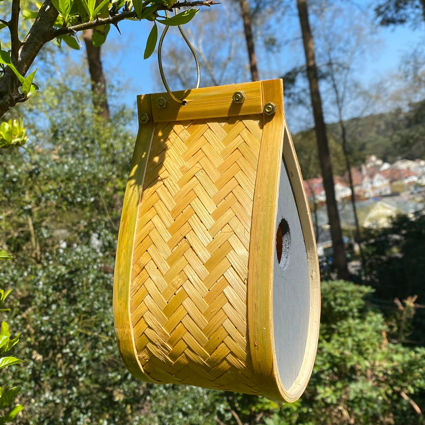 Hanging Teardrop Bird Nest Box, Insect Hotel & Butterfly House Wildlife Care Set