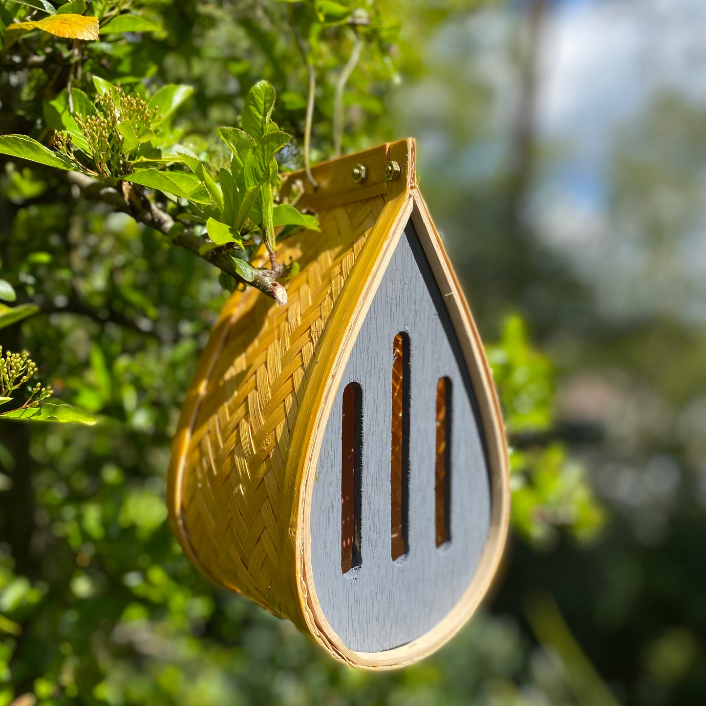 Hanging Teardrop Bird Nest Box, Insect Hotel & Butterfly House Wildlife Care Set