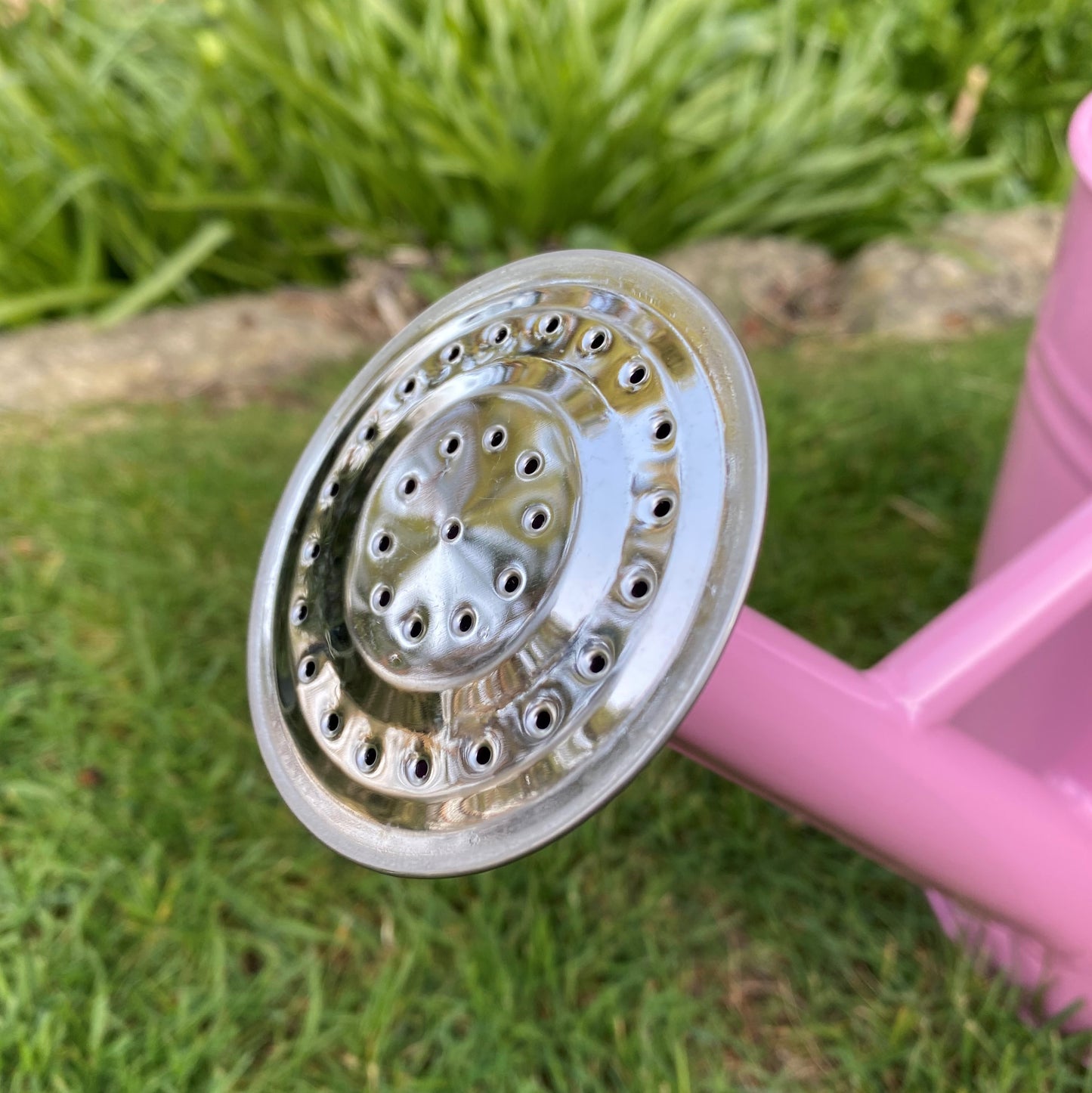 Pink Metal & Chrome Watering Can (3.5 Litre)