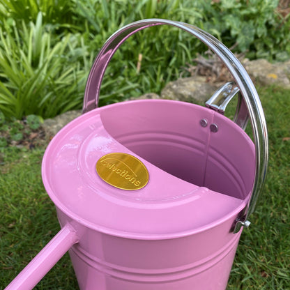Pink Metal & Chrome Watering Can (3.5 Litre)