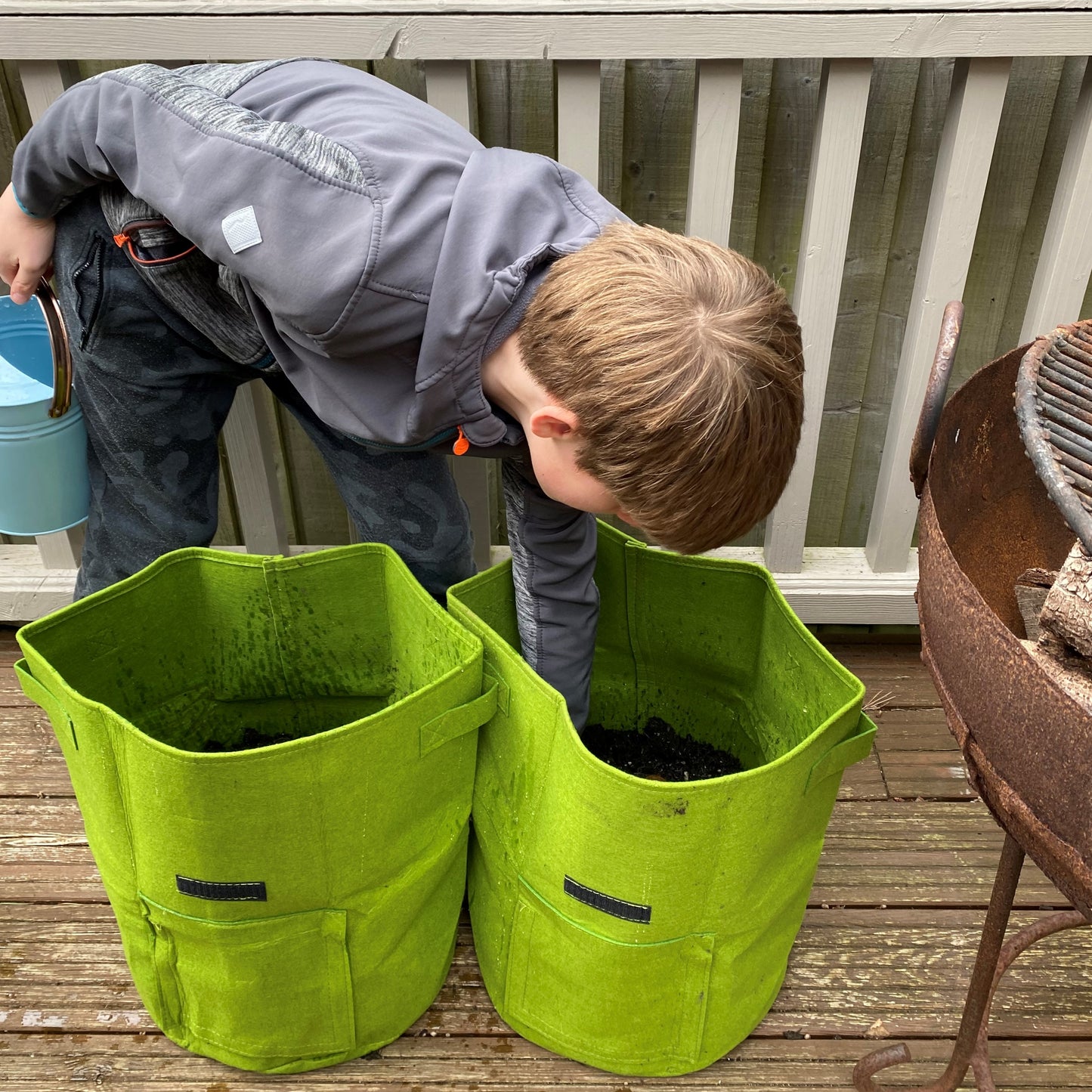 Potato & Vegetable Planter Grow Bags (Set of 5) Non - Woven Aeration Fabric Pots