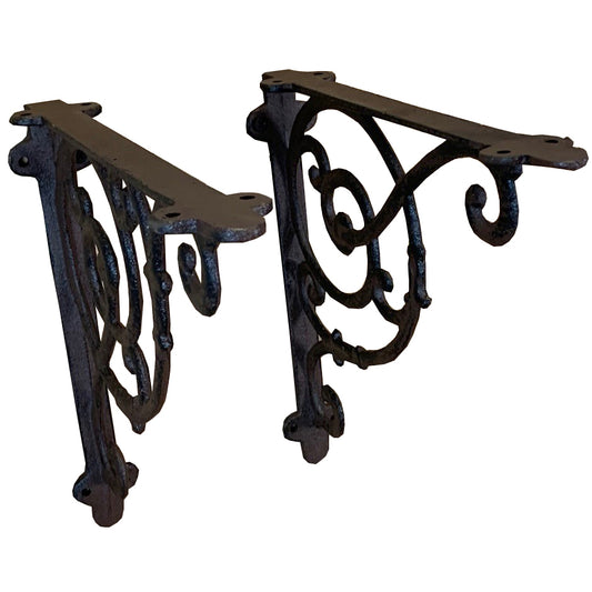 Traditional Style Cast Iron Shelf Brackets (25cm)