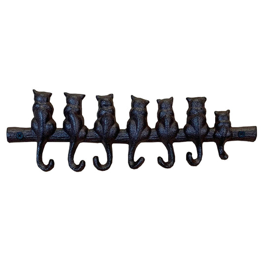 Cat Tail Wall Hook Rack in Cast Iron