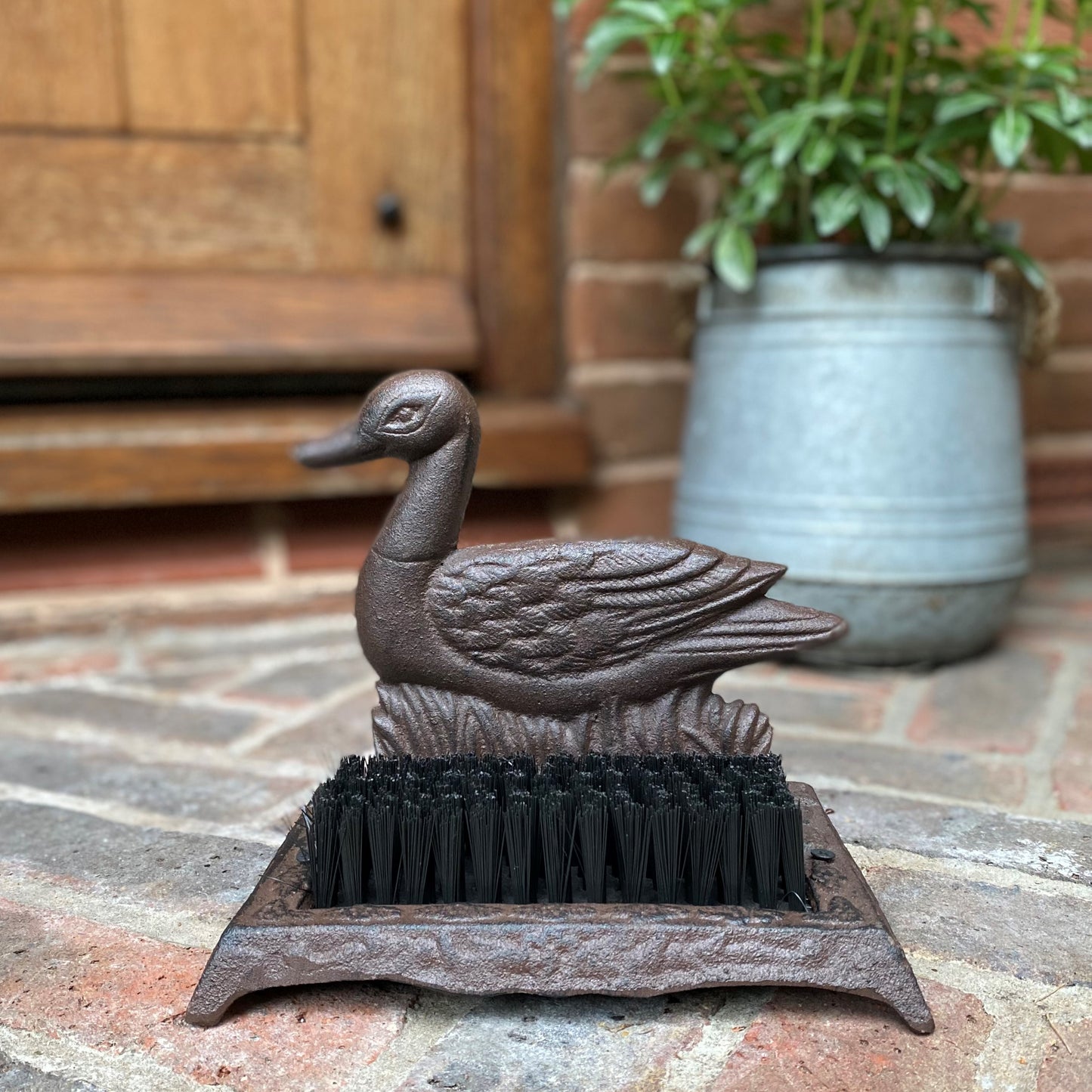 Flying Duck Doormat and Boot Brush Set