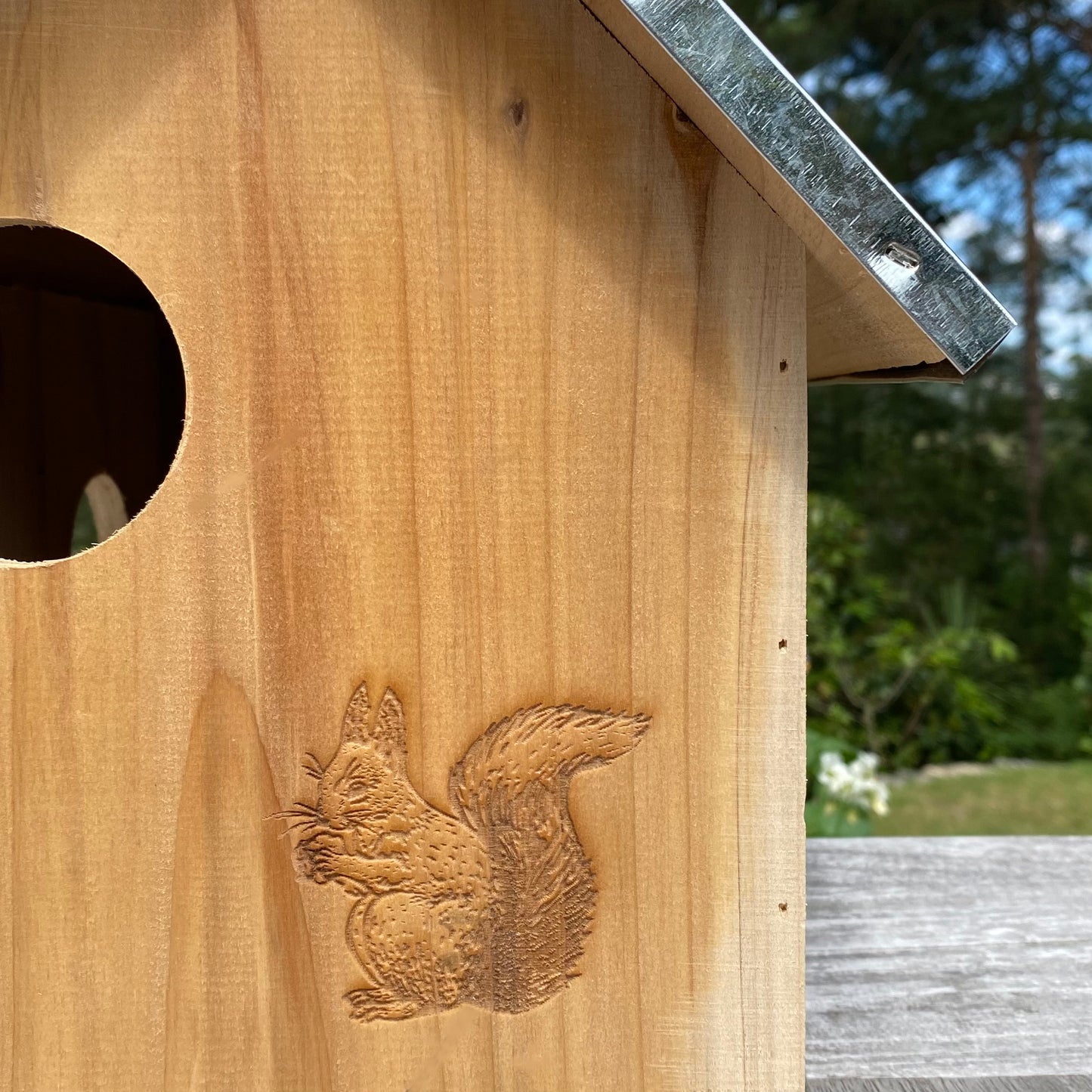 Squirrel Nest Box With Metal Roof