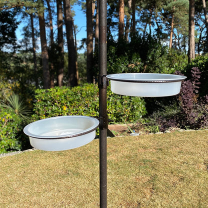 Water Dish & Bird Bath Bracket Double Pack for Selections Metal Bird Feeding Stations
