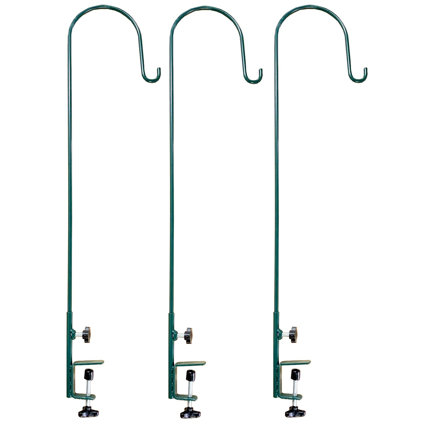 Set Of Three Balcony Or Fence Mounted Hanging Deck Hooks (95cm)