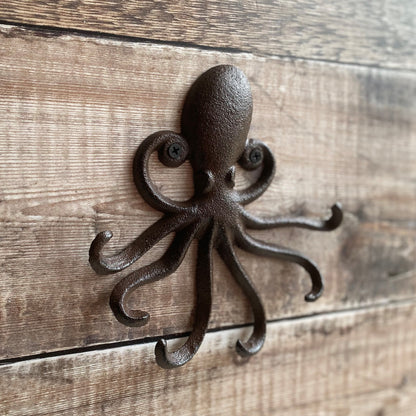 Octopus Wall Hook Rack in Cast Iron I Garden Selections