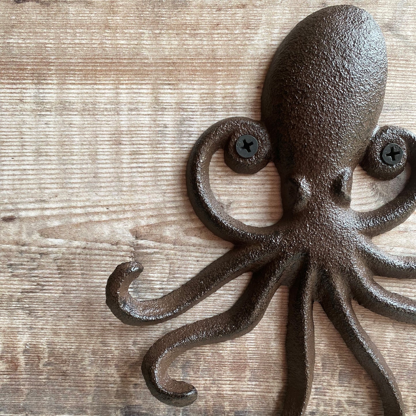 Sockeroos 10 inch Key Holder Rustic Decorative Hooks for Hanging Coats Cast  Iron Octopus Hook for Wall Decor with 6 Tentacles