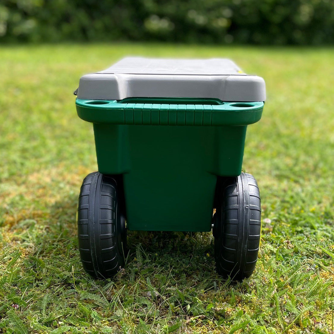 Rolling Sit On Garden Tool Storage Cart